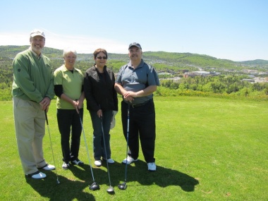 Members of the Grenfell Campus community Cliff Bluechardt, Madonna Day, Linda Carroll and Charles Pender represented Memorial University in the Forget Me Not Tournament held at the Blomidon Golf Club Friday.