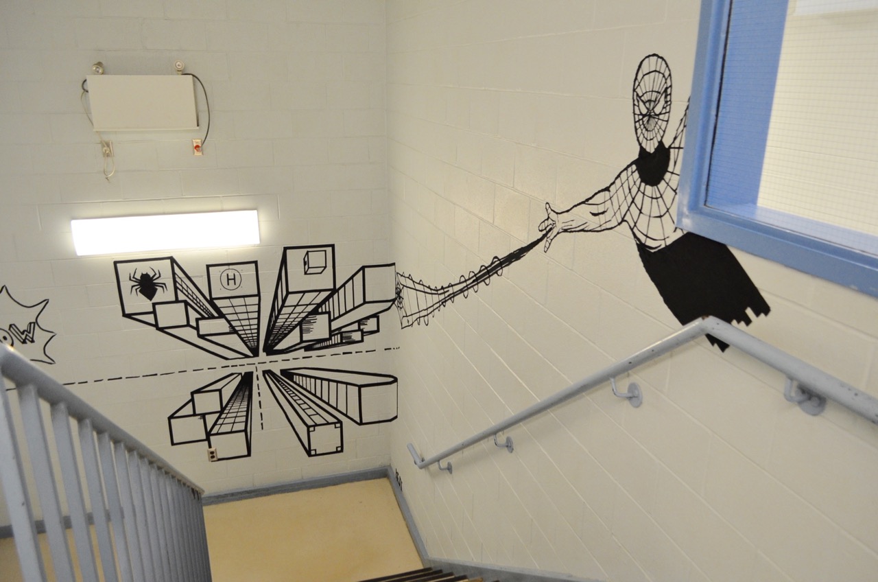 perspective tape murals