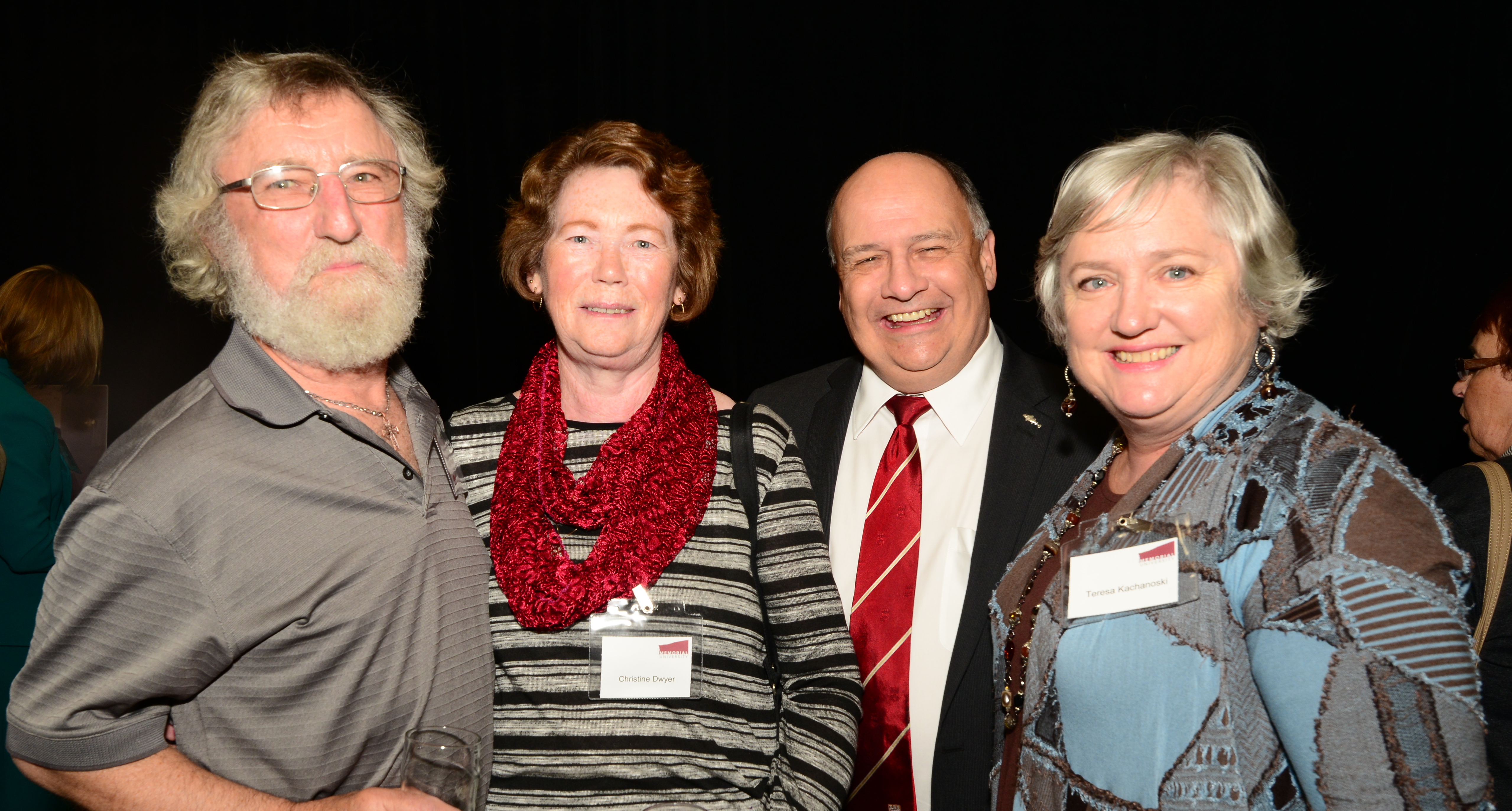 From left are Roy and Christine Dwyer, as well as President Kachanoski and his wife, Mrs. Teresa Kachanoski. Dennis Flynn photo.