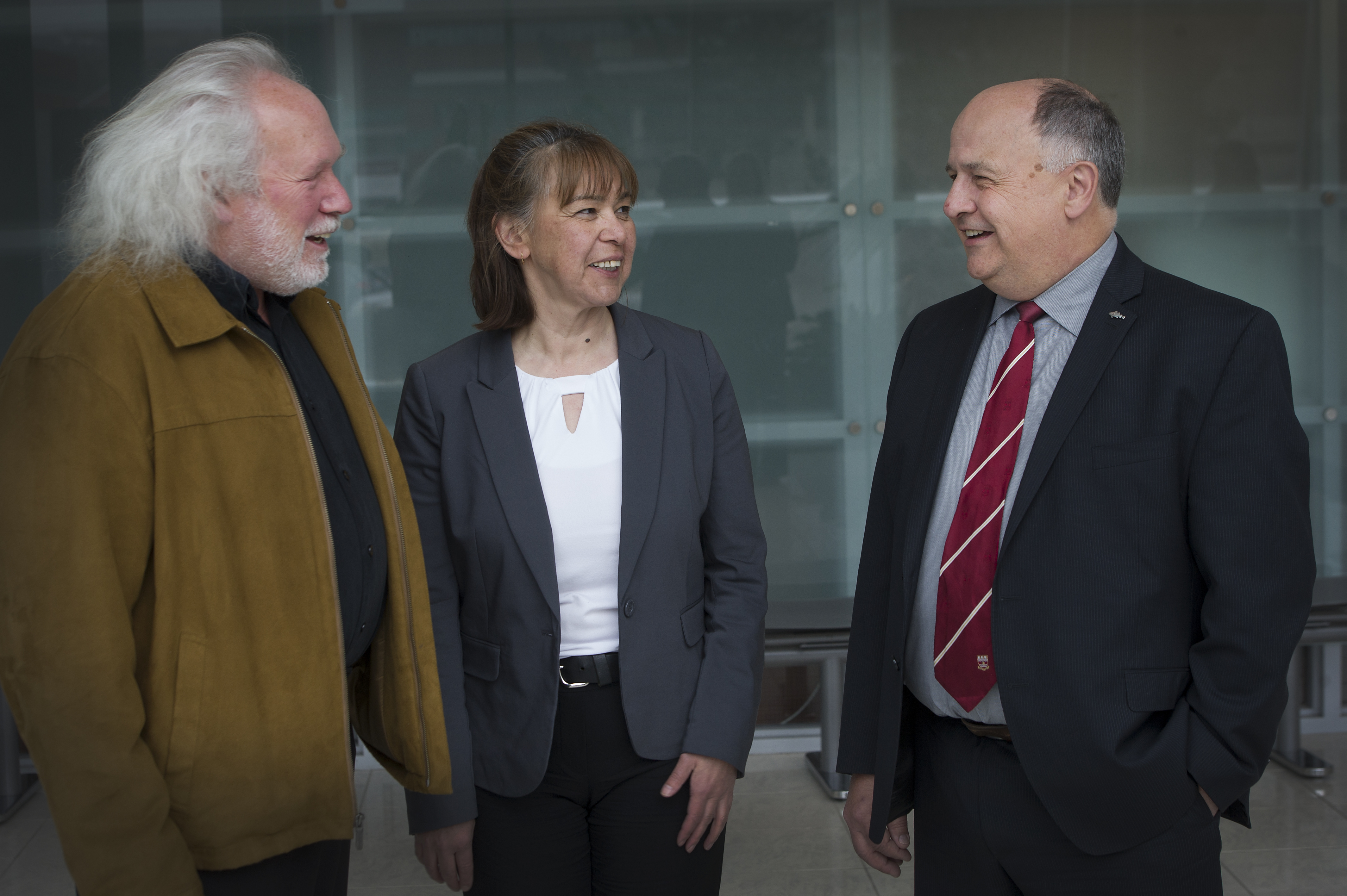 Dr. Tom Gordon, President Sarah Leo, Nunatsiavut Government, and Dr. Gary Kachanoski.