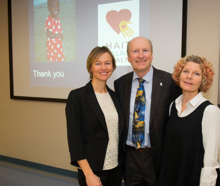 Dr. Tiffany Keenan with dean and global health co-ordinator